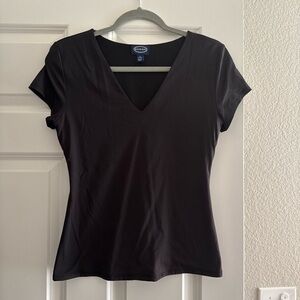 Scoop Women's Black V-Neck Tee